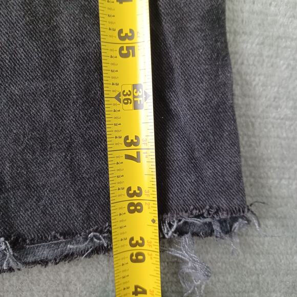 Vintage Y2K Levi's 550 Jeans Women 28 Charcoal Relaxed High Rise Raw Hem Zip Fly - Picture 8 of 10